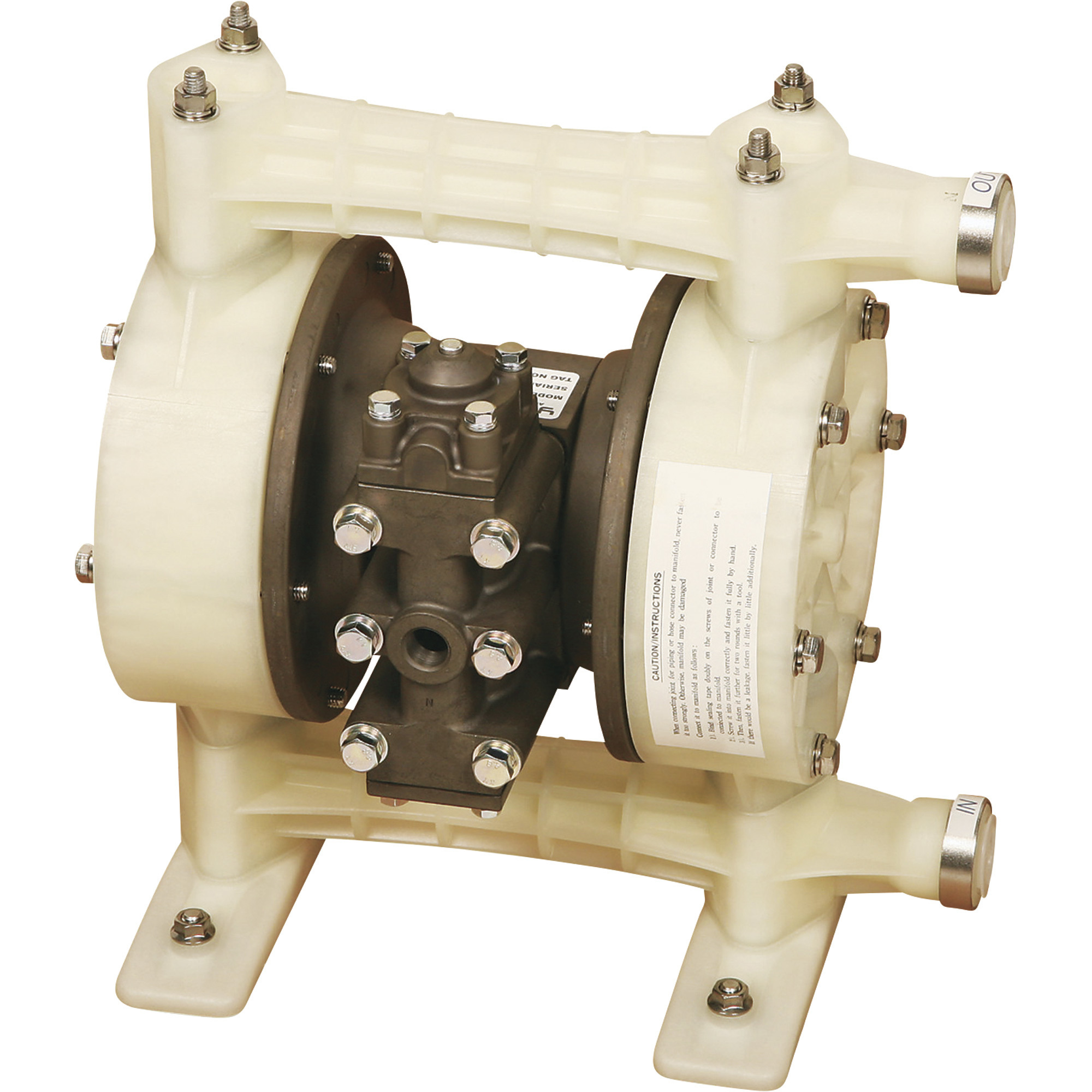 Liquidynamics Double Diaphragm Pump for Diesel Exhaust Fluid, 1in. Ports, 49 GPM, Model# 20013-YPS